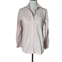 Vineyard Vines Relaxed Performance Top Pink Plaid Striped Women&#39;s Size 6 - £8.55 GBP