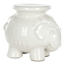 Safavieh Elephant Ceramic Decorative Garden Stool, White - £119.42 GBP