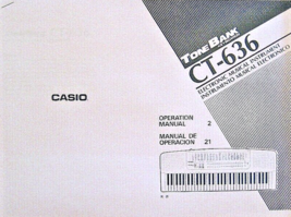 Casio CT-636 CT-638 Electronic Keyboard Owner&#39;s Manual Booklet, Reproduction. - £12.44 GBP
