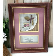 Tea Lover Shadow Box Wall Art Heirlooms from the Past Pink Home Decor - $17.47