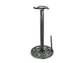 Antique Silver Cast Iron Sea Turtle Paper Towel Holder 13&quot;&quot; - £50.00 GBP