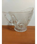 Vintage Jeannette Clear Depression Glass Footed Creamer Iris and Herring... - £3.89 GBP