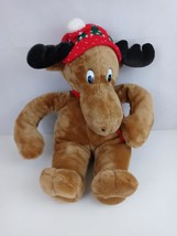 1986 Christmas Commonwealth Moostletoe Finds a Friend Plush Moose 20” - £16.99 GBP