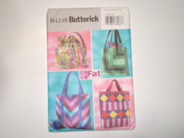 VTG Butterick  Fat Quarter Bags Pattern B4248  One Size Uncut - £7.88 GBP