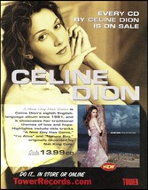 Celine Dion A New Day Has Come album ad 2002 Tower Records advertisement... - $4.23