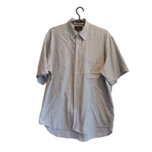 Vintage Colombo Mens White Black Checked Button Up Short Sleeve Shirt Po... - $32.38
