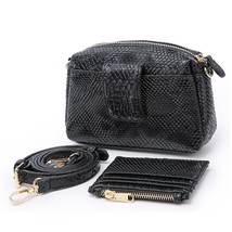 Handbag Set PU Python Pattern Leather Handbag Green Print Shoulder Bag Lady Part - £47.87 GBP