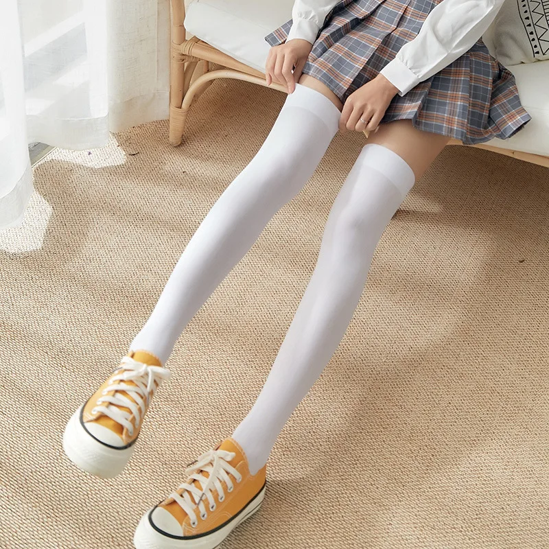 Sporting Ay Black White SAd Color Long Socks Women Over Knee Thigh High Over The - £23.55 GBP