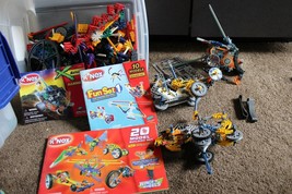 Knex Building toy Battlers Hammer Model Builder set books lot cars vehicle wheel - £27.11 GBP