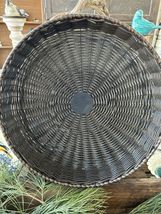 Rattan Rolling Plant Caddy with Wheels 14” - $15.00