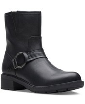 Clarks Womens Hearth Cross Buckled A Black Leat 7.5M - $36.00