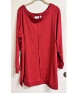 D&amp;Co Active Holly Red Women's SZ 1X Thin Weight Sweater Super Soft and C... - $14.36