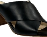 COLE HAAN Women&#39;s Dakota Crisscross Black Leather Slide Sandal W19534 - $110.49