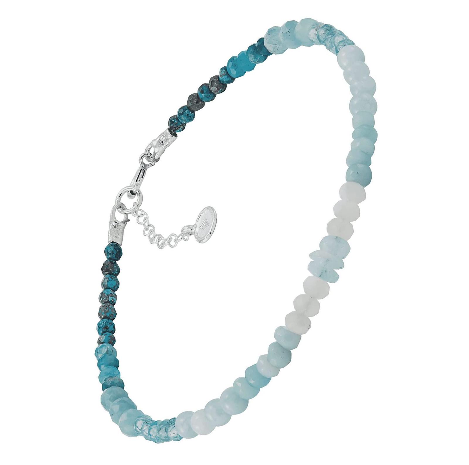 Silpada 'Seven Seas' Multi-Stone Anklet in Silver, - £219.89 GBP