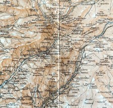 Map Mandailles St Julien Southern France Rare 1914 Lithograph WW1 Era WHBS - £39.53 GBP