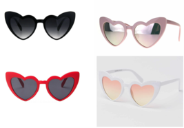 Heart Shape Love Womens Rimless Elegant Sunglasses Retro Vintage Designer - £7.88 GBP