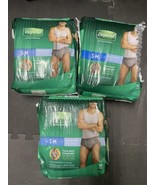 (3) Depend Fit-Flex Underwear For Men Maximum Absorbency Size S/M 19 Cou... - $34.65