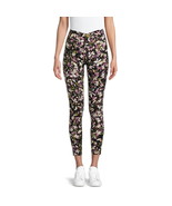 No Boundaries Juniors&#39; V-Front Crossover Painted Floral Print Leggings L... - $307.21 MXN