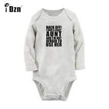 I Have A Crazy Aunt Funny Print Baby Bodysuit Newborn Romper Toddler Jumpsuits - £8.45 GBP