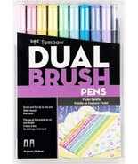 Tombow Professional Dual Brush Pens (9 plus blender pen) Pastel Palette ... - £13.63 GBP