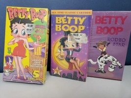 VINTAGE Lot Of 3 Betty Boop Cartoon Favorites - VHS Animated Cartoons - £6.95 GBP