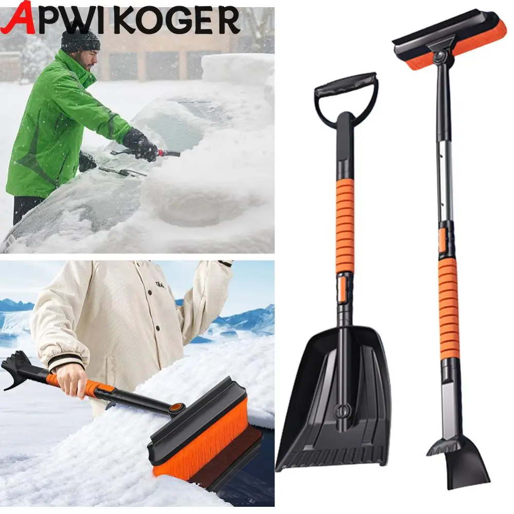 Car Winter Ice Removing Brush Shovel Detachable Ice Scraper Remover Flexible - £23.70 GBP+