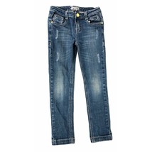 Jeans Distressed Women 7 Blue Medium Wash Pockets Straight Leg Low Rise ... - $30.00