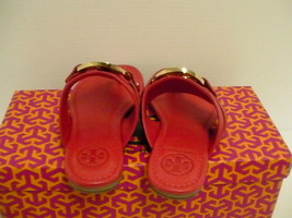 Women&#39;s tory burch slippers carnival amanda flat thong tumbled leather size 7 - £155.65 GBP