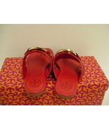 Women&#39;s tory burch slippers carnival amanda flat thong tumbled leather s... - £155.91 GBP