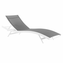 Modway Glimpse Aluminum Mesh Outdoor Patio Poolside Deck Chaise Lounge C... - £226.47 GBP+