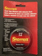 Starrett 63170 Steel Adhesive Tape Measure: 12 Feet Measure Stix USA - £9.65 GBP