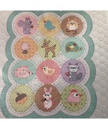 Happi Woodland Baby Quilt Dena Designs Stamped Cross Stitch Kit Animals - £38.01 GBP