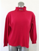 Signature by Northern Isles Womens Large Red Long Sleeve Cotton Blend Tu... - $7.92