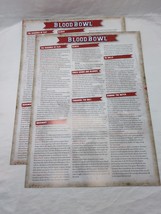 (2) Warhammer Blood Bowl Reference Sheets - $223.89 MXN