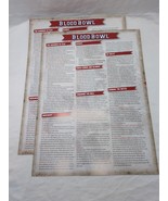 (2) Warhammer Blood Bowl Reference Sheets - $11.87
