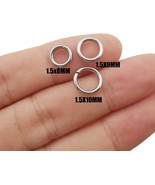 10 Silver Jump Rings 8-10mm Split Rings Thick Rings Wholesale Jewelry Findings - $5.01
