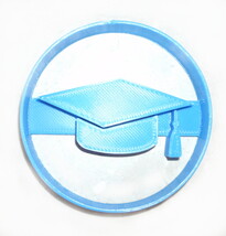 6x Graduation Cap Fondant Cutter Cupcake Topper 1.75 IN USA FD581 - £6.38 GBP