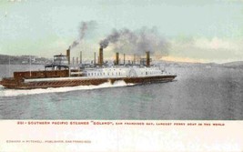 Southern Pacific SP Solano Ferry Steamer San Francisco California 1905c postcard - £5.52 GBP
