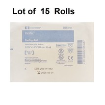 15 Rolls Kerlix Fluff Bandage Roll 6-Ply Sterile  White 3-4/10&quot; X 3-6/10... - £25.70 GBP