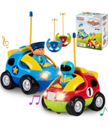 Cartoon Remote Control Car - 2-Pack Police and Race Car Toddler Toys - R... - $644.06 MXN