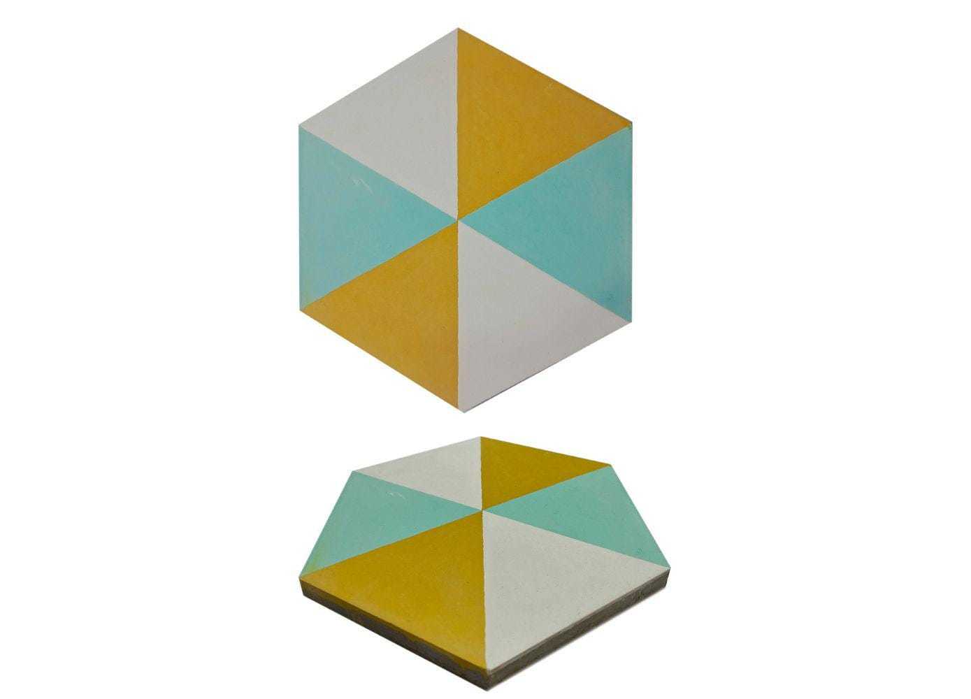 Mexican Mission Cement Tile Handcrafted 10 sqf  - Poquelin - 8&quot;x8&quot; - $199.00