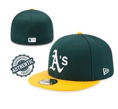 MLB Oakland 59FIFTY 5950 Men&#39;s Fitted New Era Hat Cap Size 7 1/2 - £24.05 GBP
