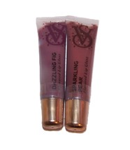 Dazzling Fig &amp; Sparkling Pear Lip Gloss Victoria&#39;s Secret 2 Pack Full Size - $19.99