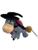 Vintage Disney Store Witch Halloween Eeyore Beanie Plush Toy Collectible vtd - £9.40 GBP