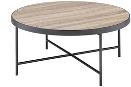 32.3&quot; X 32.3&quot; X 15.75&quot; Weathered Gray Oak Coffee Table - £276.96 GBP