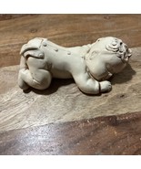 Vintage Chalkware Sleeping Baby  Unpainted 1945 Elaine Carlock - $15.79