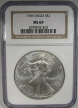 1996 American Silver Eagle NGC MS69 Certified Coin AK784 - $130.52