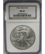 1996 American Silver Eagle NGC MS69 Certified Coin AK784 - £102.70 GBP