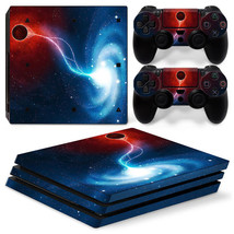 For PS4 PRO Console &amp; 2 Controllers Space Galaxy Vinyl Skin Wrap Decal  - £10.23 GBP