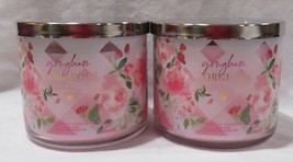 Bath &amp; Body Works 3-wick Scented Candle Lot Set Of 2 Gingham Gorgeous - £53.91 GBP